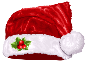 a santa hat